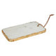Empire White Marble Chopping and Serving Board with Gold Foil Detail