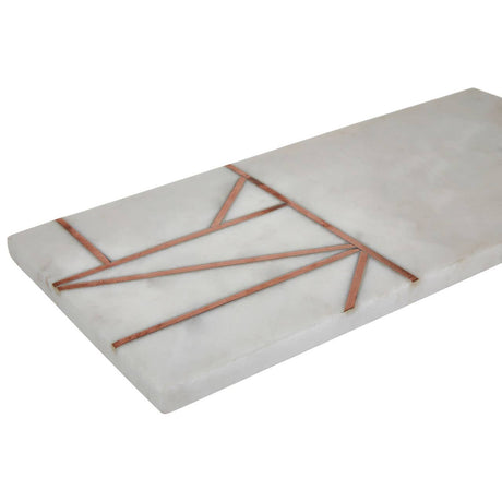 White Marble / Copper Inlay Paddle Board