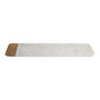 Monzaro Large White Marble and Mango Wood Serving Board