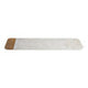 Monzaro Large White Marble and Mango Wood Serving Board
