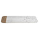 Monzaro Small White Marble and Mango Wood Serving Tray