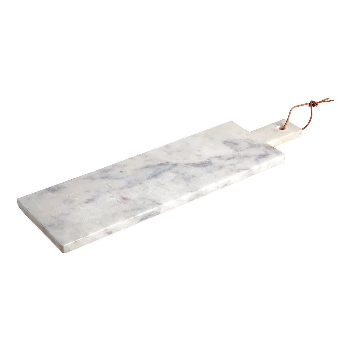 Salerno Medium White Marble Paddle Chopping and Serving Board