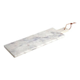 Salerno Medium White Marble Paddle Chopping and Serving Board