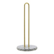 White Marble / Brass Kitchen Roll Holder