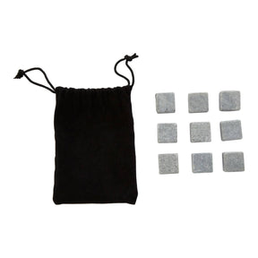 Set Of 9 Granite Ice Rocks