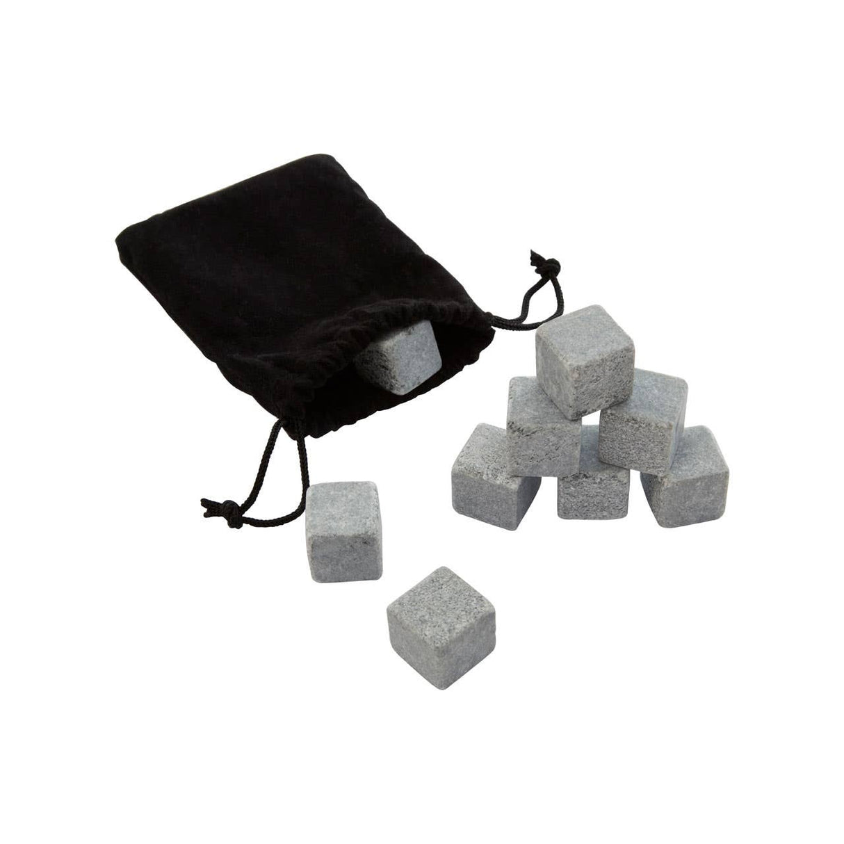 Set Of 9 Granite Ice Rocks