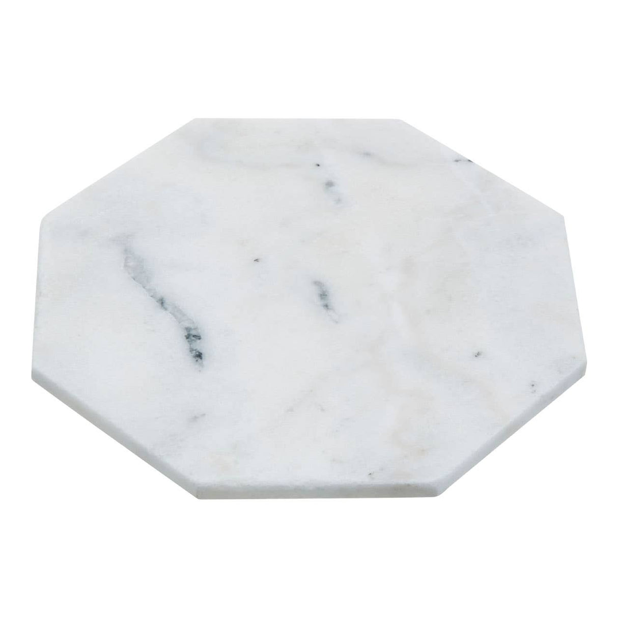 White Finish Octagonal Marble Trivet