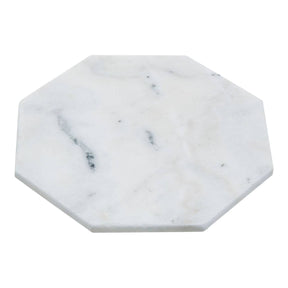 White Finish Octagonal Marble Trivet
