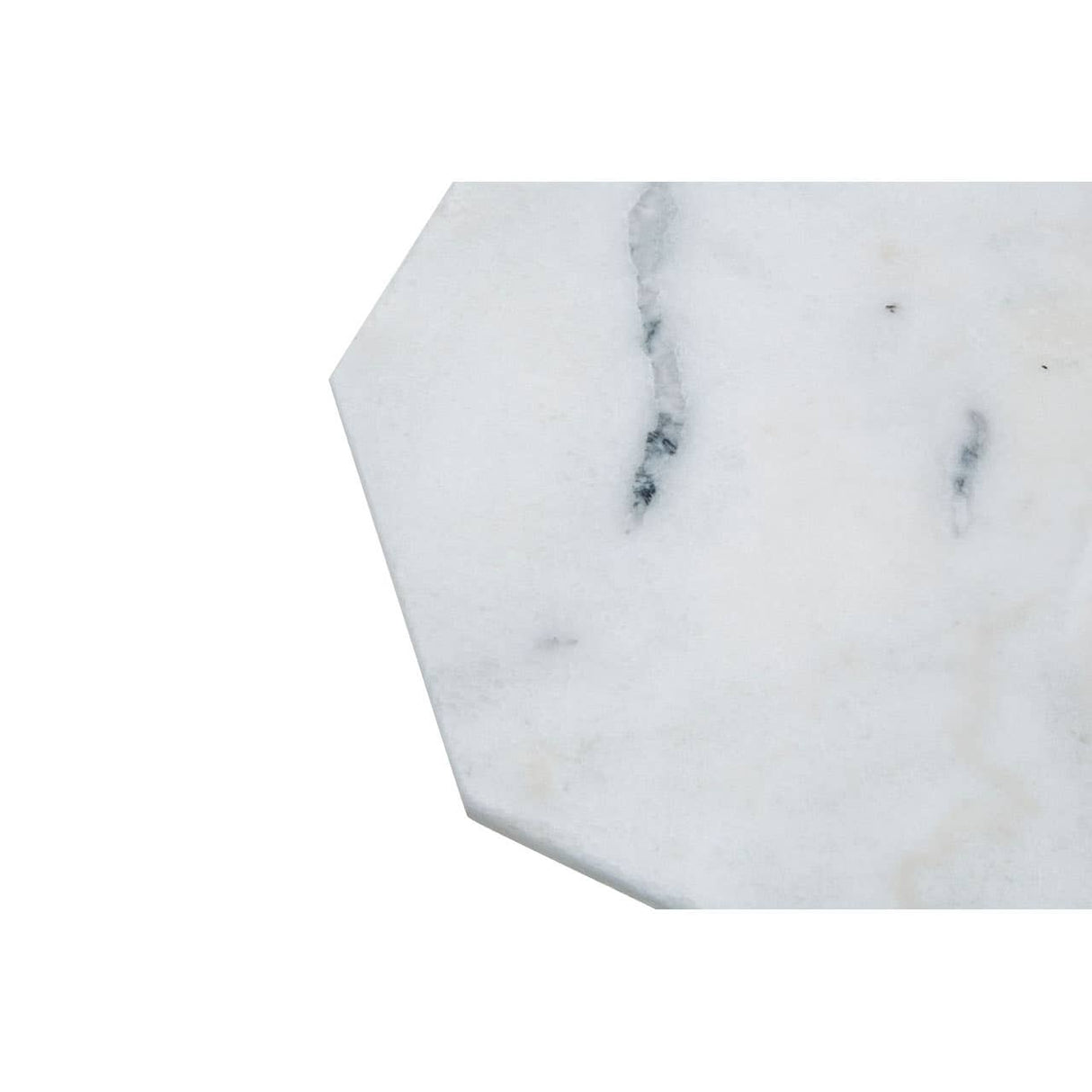 White Finish Octagonal Marble Trivet