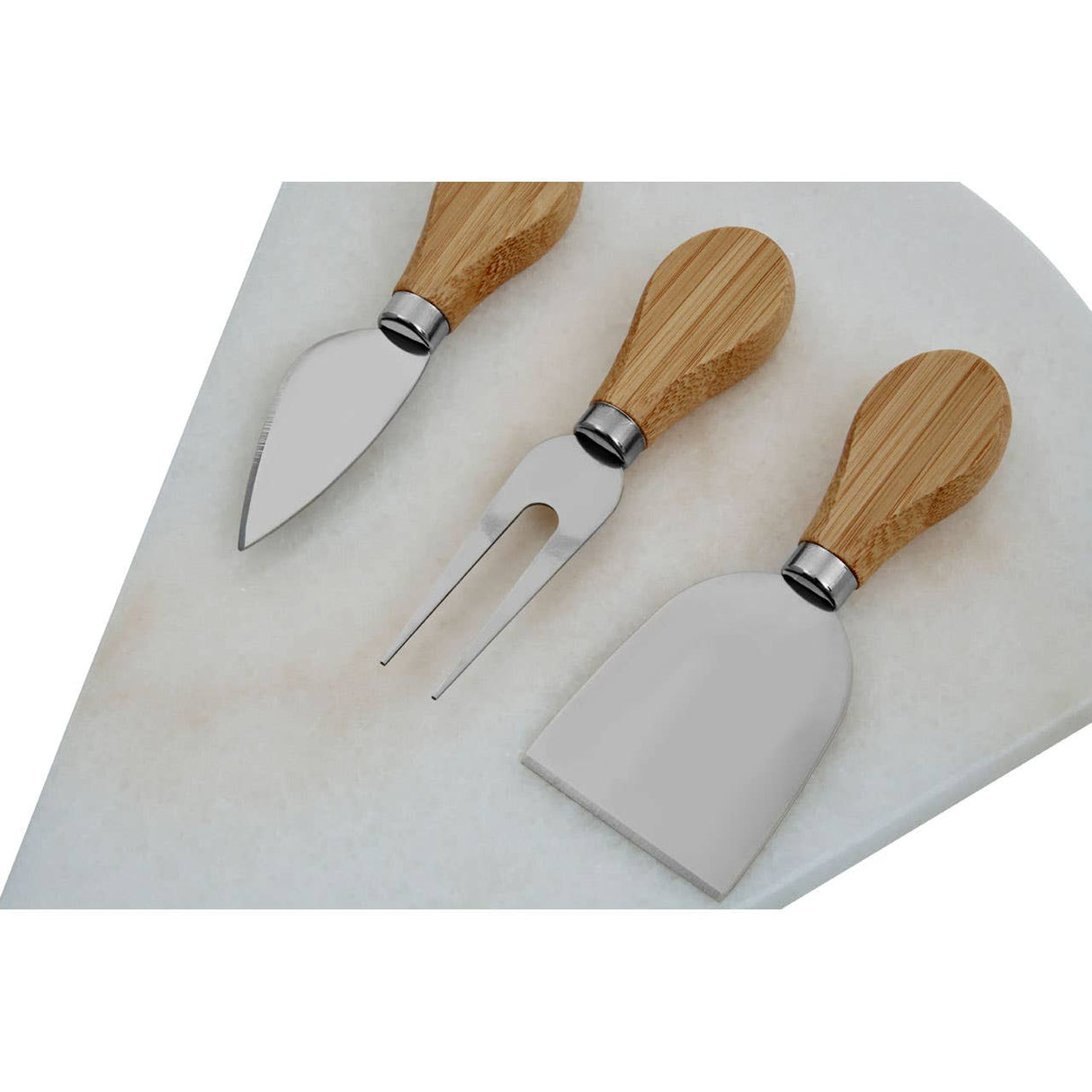 White Fan Shaped Marble Cheese Board