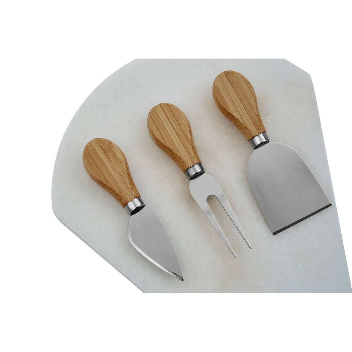 White Fan Shaped Marble Cheese Board