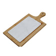 White Marble And Bamboo Cheese Board