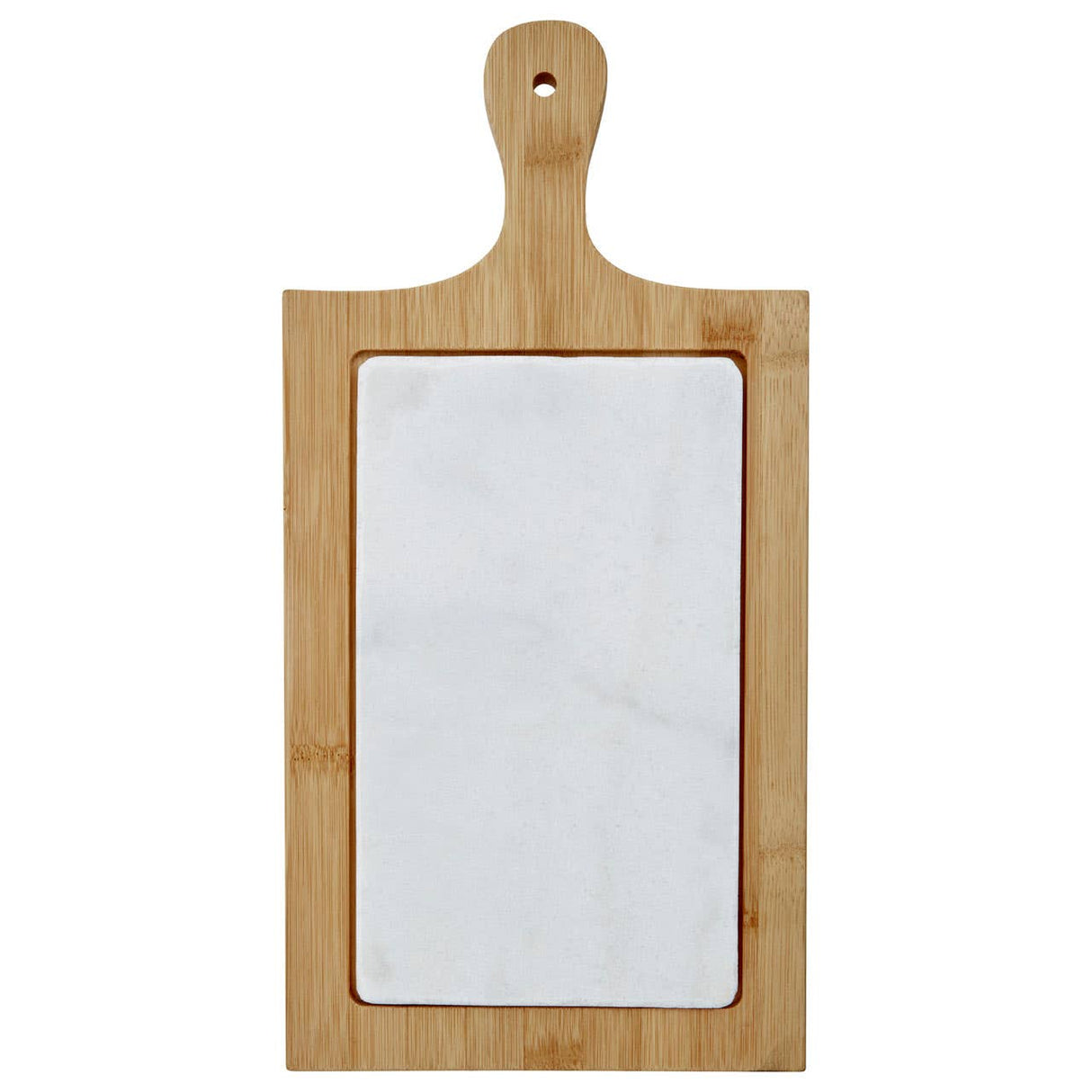 White Marble And Bamboo Cheese Board