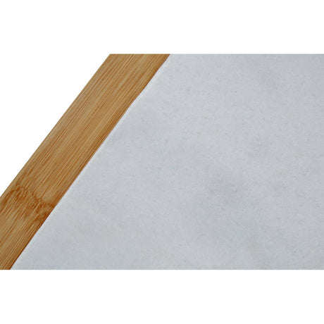 White Marble And Bamboo Cheese Board