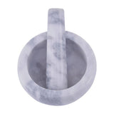 Salerno Grey Marble Bowl Shape Mortar and Pestle