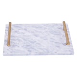 Grey Marble Tray With Gold Effect Handles