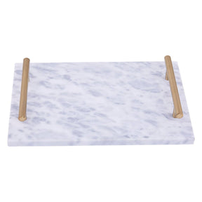Grey Marble Tray With Gold Effect Handles