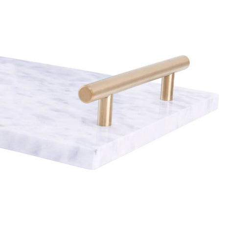Grey Marble Tray With Gold Effect Handles