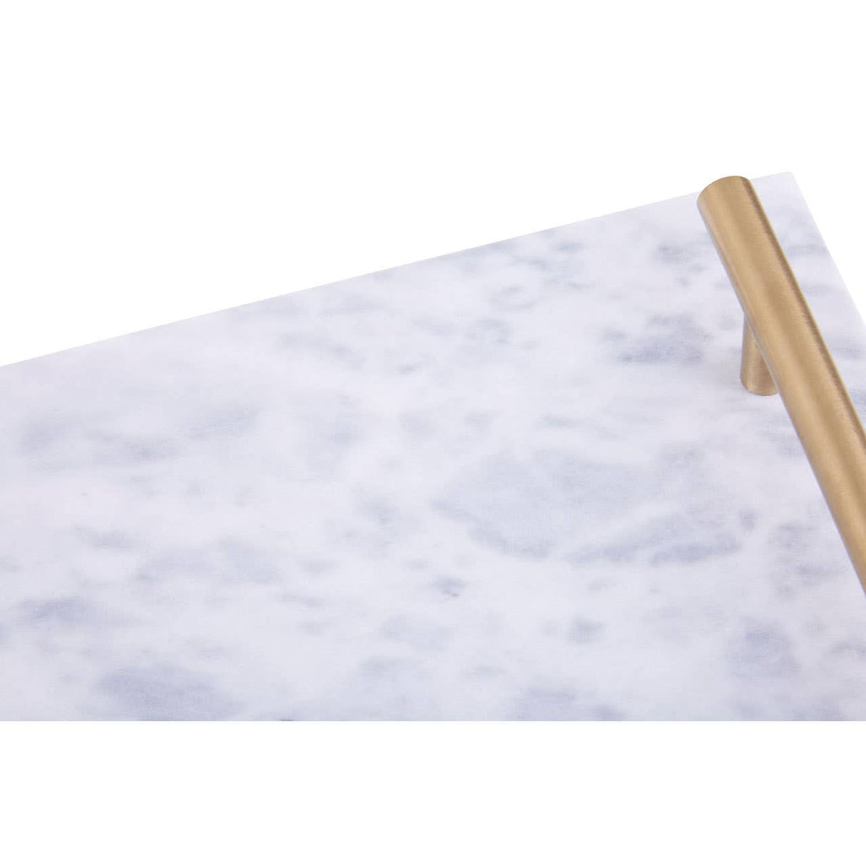 Grey Marble Tray With Gold Effect Handles