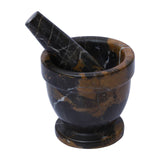 Marmore Black and Gold Marble Mortar and Pestle