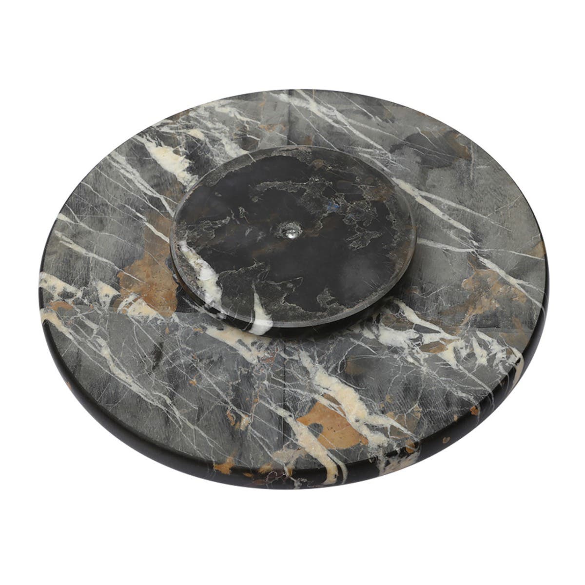 Ziarat Black And Gold Marble Lazy Susan