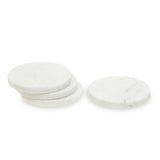 Set Of Four White Marble Round Coasters
