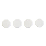 Set Of Four White Marble Octagonal Coasters