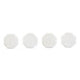Set Of Four White Marble Octagonal Coasters