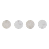 Set Of Four White Marble Rough Edge Coasters