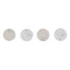 Set Of Four White Marble Rough Edge Coasters