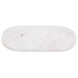 Oblong White Marble Serving Tray