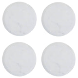 Kindia Set Of Four Round White Marble Coasters