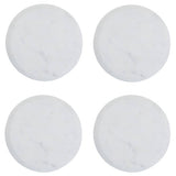 Kindia Set Of Four Round White Marble Coasters
