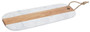 Oblong White Marble And Acacia Board