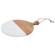 Small White Marble And Acacia Wood Paddle Board