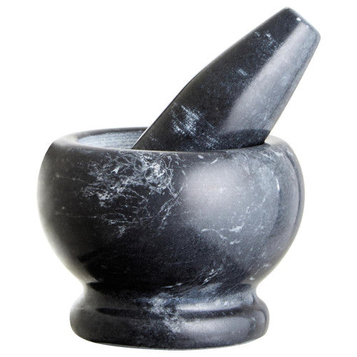 Black Marble Mortar Pestle And