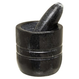 Black Marble Textured Mortar And Pestle