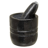 Black Marble Textured Mortar And Pestle