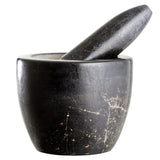 Black Marble Tapered Mortar And Pestle