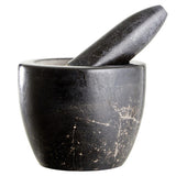 Black Marble Tapered Mortar And Pestle