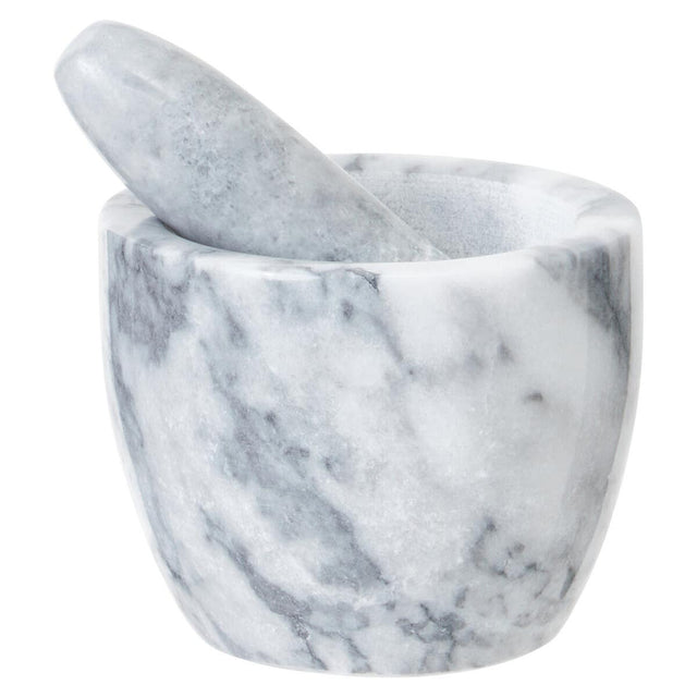 Grey Marble Tapered Mortar and Pestle