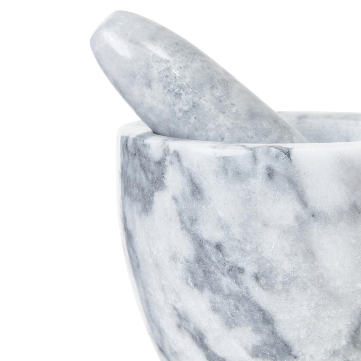 Grey Marble Tapered Mortar and Pestle