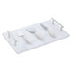 Marina White And Silver Cheese Knife Set