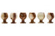 Marmore Set of Six Onyx Shot or Liqueur Glasses