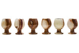 Marmore Set of Six Onyx Shot or Liqueur Glasses