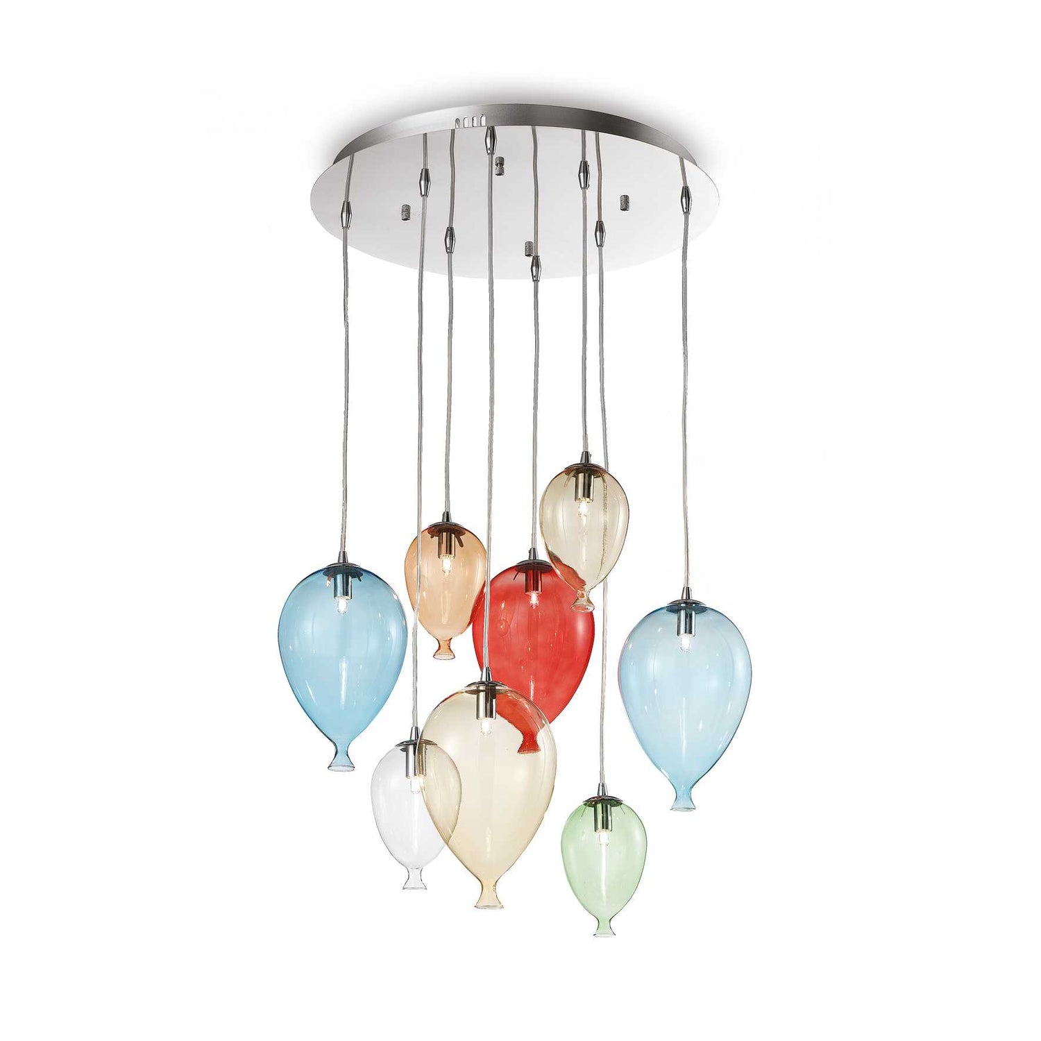 Vibrant Clown Glass Bubble Pendant Light Fixture