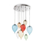 Vibrant Clown Glass Bubble Pendant Light Fixture