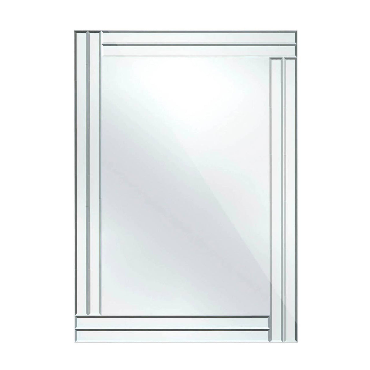 Bevelled Edge Mirror With Double Line Frame