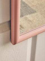 Hot Pink Plastic Frame Over Door Mirror