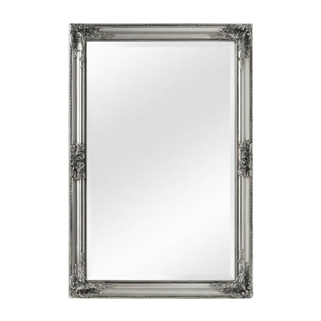 Rustic Vintage Silver Finish Wall Mirror